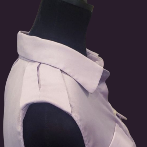 Banana Republic Lavendar Sleeveless Button Down Shirt. Size Small Petite - Picture 3 of 6